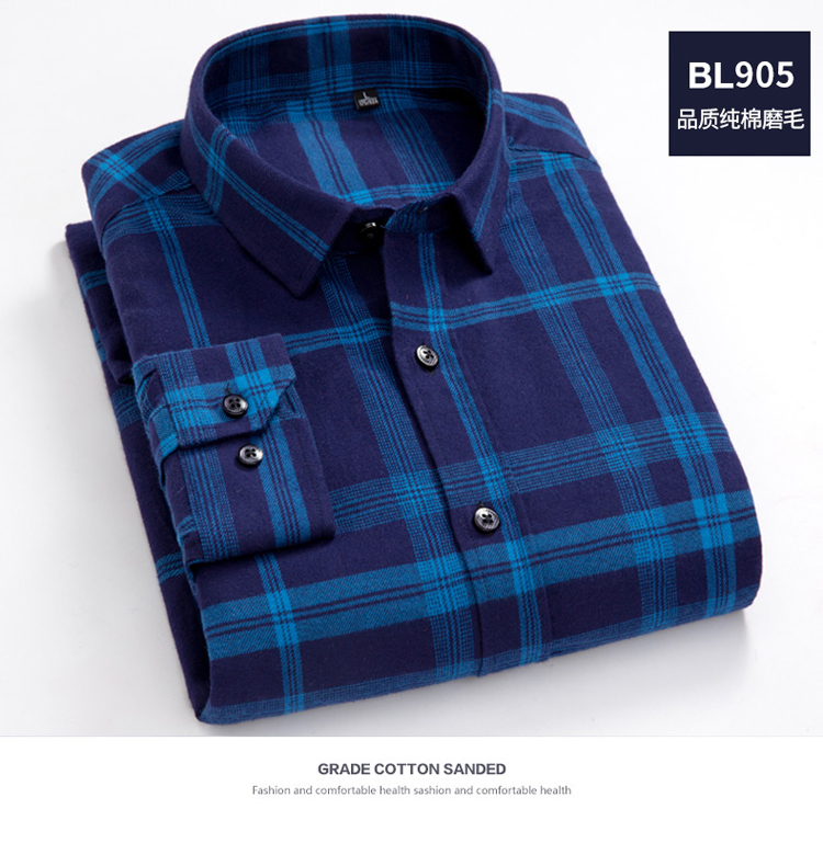 Mùa thu kẻ sọc cotton kẻ sọc nam dài tay trung niên lỏng cotton trung niên cha tải áo XL mẫu áo công sở đẹp