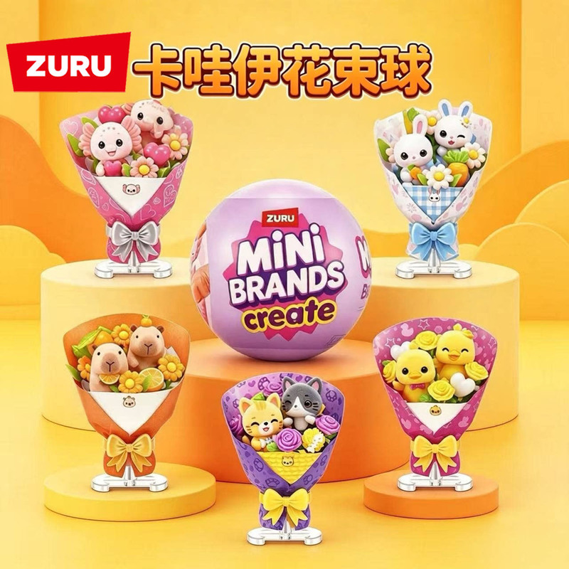 Zuru Fingertip Collector Kawaii Bouquet Blind Box Miniature Doll Flower Figurine Surprise Ball Toy