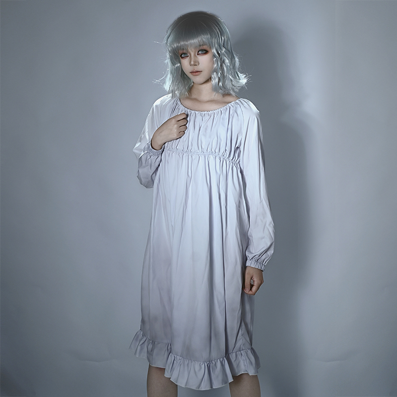 Resident Evil 9 Emily Cosplay Costume Emily Nightgown Battle-Damaged Version Halloween Cosplay Dress Leon