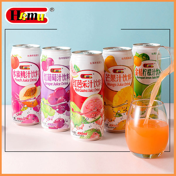 台湾产 Hamu 果味饮料 490ml*4罐 天猫优惠券折后￥17.8包邮（￥27.8-10）多味可选