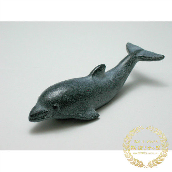 Southern Japan ironware traditional Japanese style cute dolphin iron paperweight paperweight French painting