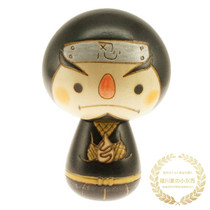 Japanese traditional and wind Usaburo cute black ninja puppet small mustard doll decoration ornaments