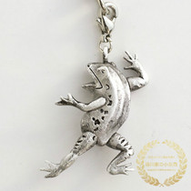 Japanese traditional and wind bird beast drama painting sumo frog brass silver-plated mobile phone backpack pendant pendant decoration