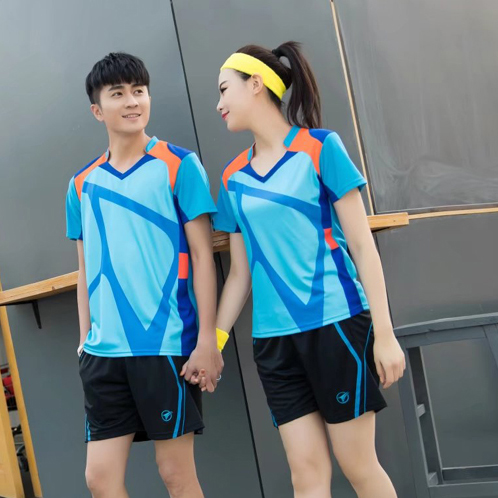 Quick-drying sports short-sleeved volleyball suit for men and women badminton team uniform summer camp clothing can be single coat