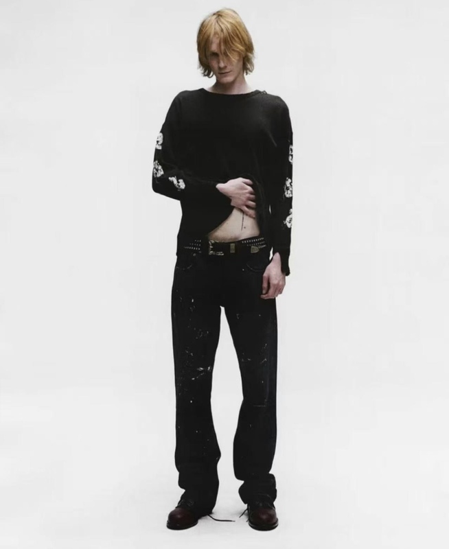 (in Stock) Enfants Riches Deprimes Erd 25Fw Splash-Ink Black Jeans (in Stock) Enfants Riches Deprimes Erd 25Fw Splash-Ink Black Jeans