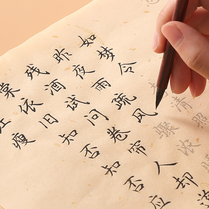 Long Book Hairpin Flower Small Kai Brush Stroke Script Practice Word Introduction Copy Heart Sutra Manuscript Buddhist Scripture Manuscript Small Letter Post Beginner Calligraphy Special Practice Paper Half-Raw and Half-Cooked Rice Paper Soft Pen Writing Post