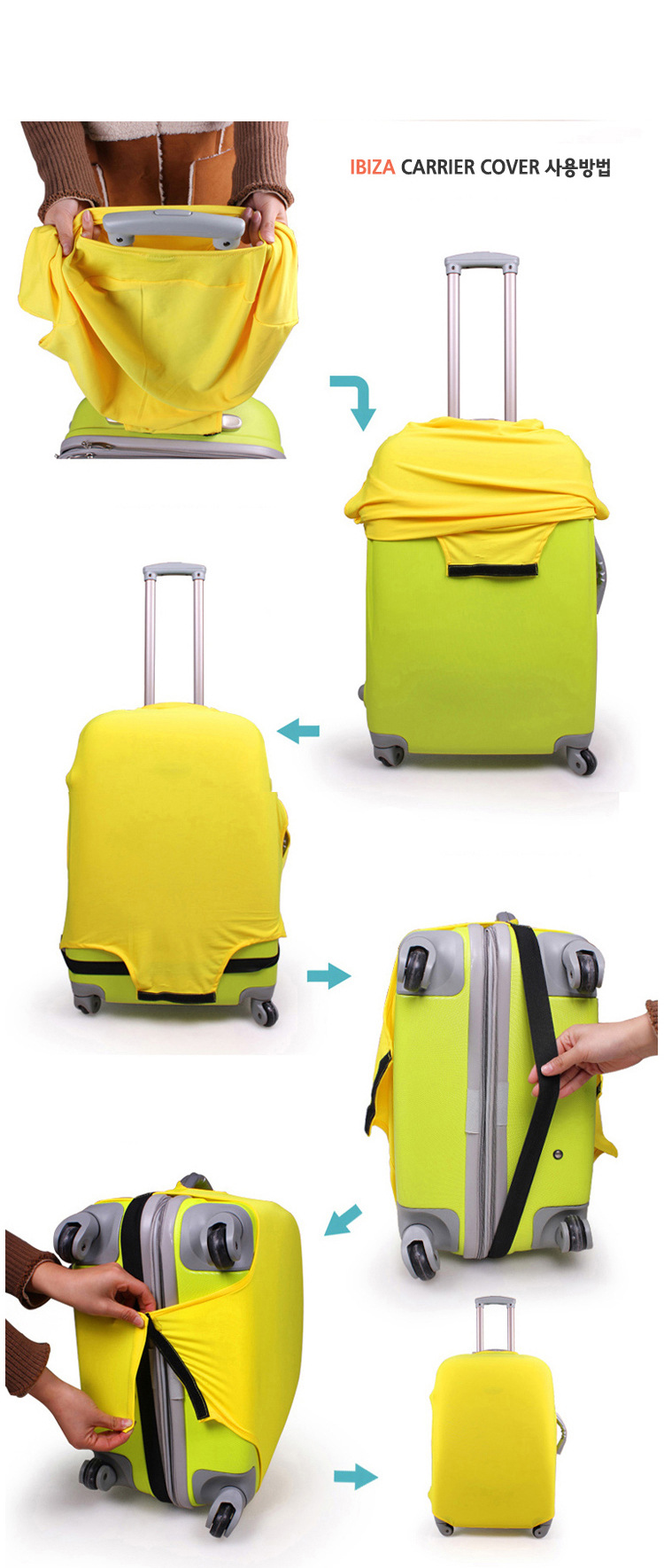 SAFEBET Kẹo Màu Đàn Hồi Vải Bìa Bảo Vệ Bìa Bụi Che Travel Trường Hợp Che Rắn Màu Trolley Trường Hợp vali sakos
