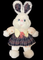 (Sold) Soft Girl Floral Skirt Showa Rabbit Old Rabbit Old Rabbit Borrow russ Rabbit Plush Toy Doll