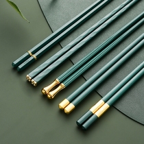 European Alloy Chopsticks Home 2022 New Home Mold Anti-Slip Net Red Ones Chopsticks High-end high temperature resistant