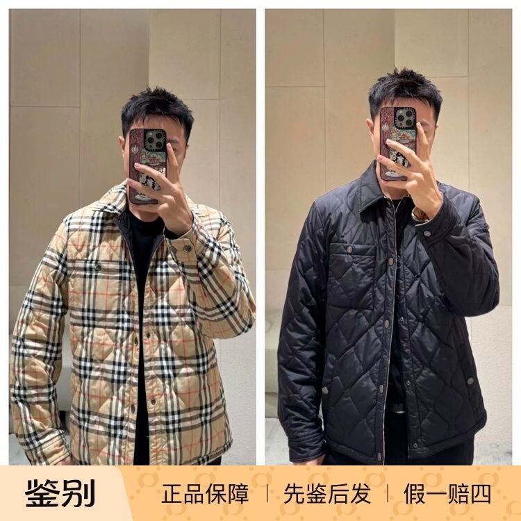 In-Stock Burberry/Burberry Autumn and Winter New Men's Plaid Cotton Jacket, Double-Sided Wear Coat In-Stock Burberry/Burberry Autumn and Winter New Men's Plaid Cotton Jacket, Double-Sided Wear Coat