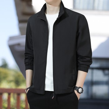2026 spring and autumn new jacket men's korean style trendy versatile thin jacket stand collar sports leisure charge clothing