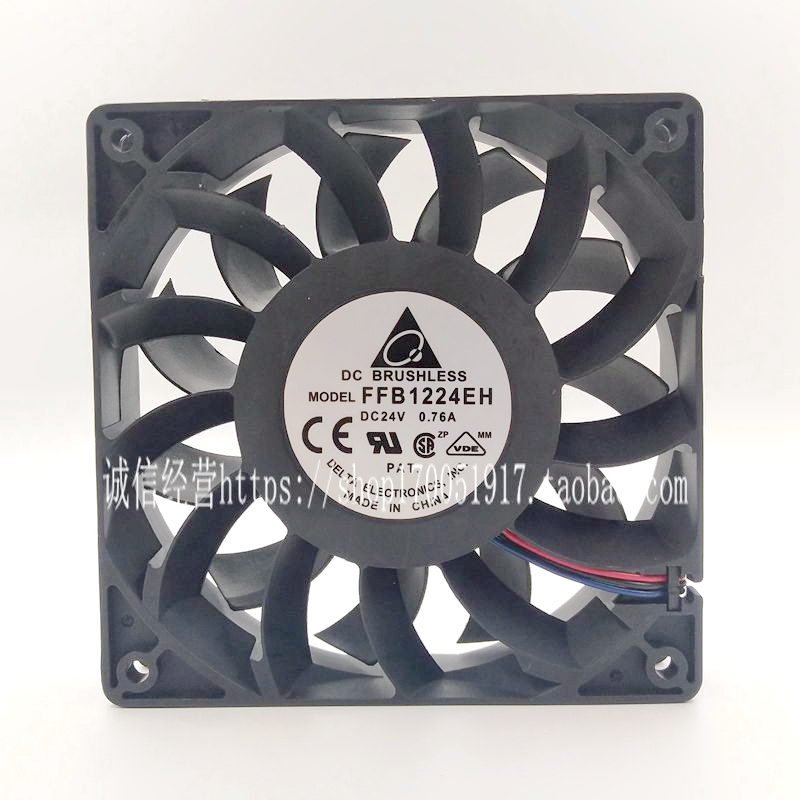Original Delta FFB1224EH 24V V 0 76A 12cm cm 12025 service inverter cooling fan