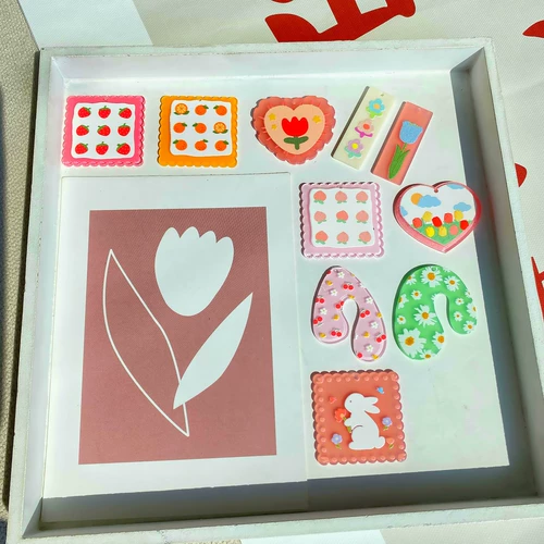 Милая прозрачная акриловая подвеска, аксессуар ручной работы, серьги, аксессуары, в цветочек, английский, DIY