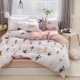 bông giá rẻ denim giường bông vải quilt 1.5m1.8 mét ins mạng đơn giản đỏ giường ba mảnh - Bộ đồ giường bốn mảnh