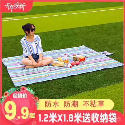 Outdoor waterproof picnic mat outing Oxford cloth moisture proof mat spring outing autumn beach portable lawn children picnic mat