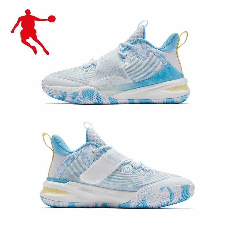 Jordan basketball shoes men's shoes autumn breathable mesh sneakers high-gang carbon plate boots anti-odor wear shoes white