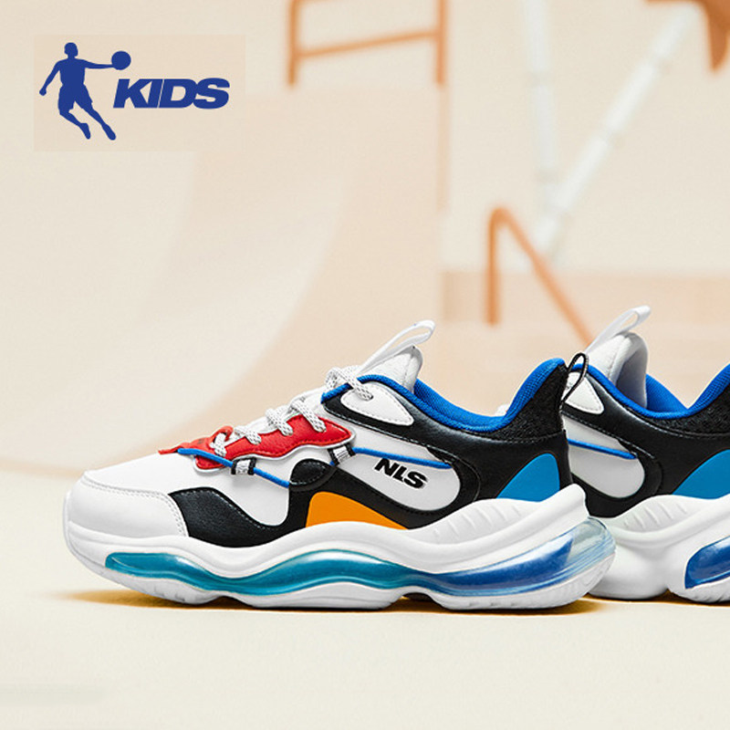 Jordan Children's Shoes Basketball Shoes Boy autumn and winter shoes waterproof leather surface for children and children's air cushion shoes