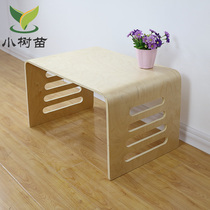 Japanese style floating window table small coffee table solid wood tatami low table floor table Kang table Chinese school table balcony small table simple