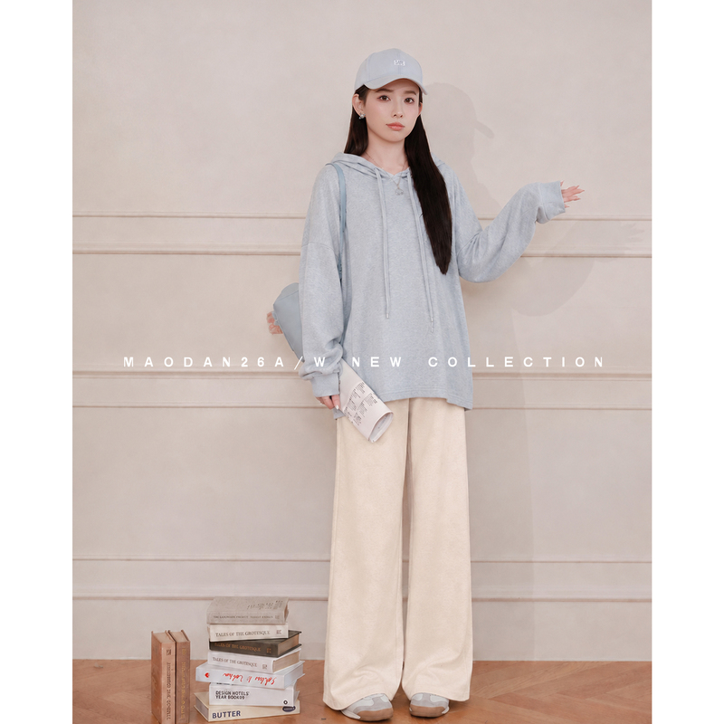 Cat Single [Cloud Feel North Island] [Wool] Maternity Wear Autumn New Fashionable Lazy Style Top and Pants