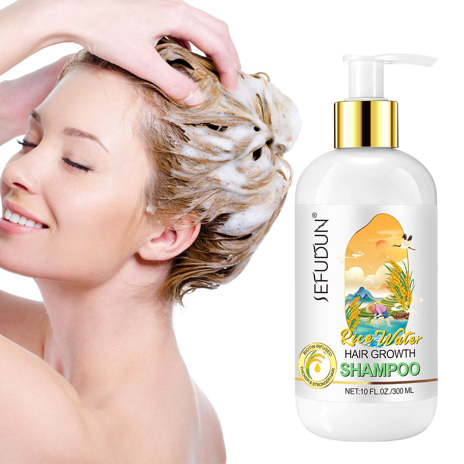 товар из китая rice water shampoo conditioner hair growth shampoo condition
