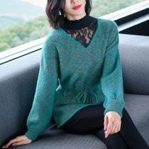 Big Code Women Dress Fat Mm Winter Dress Undershirt Plus Fat Increase 200 catty Loose Cover Tummy Lady Sweater