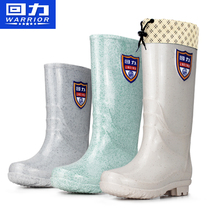 Huili rain shoes womens water shoes rain boots womens high tube long tube rubber shoes womens waterproof non-slip adult fashion water boots