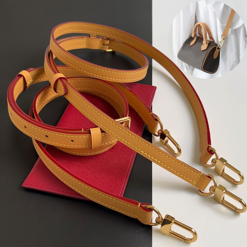 Vegetable-Tanned Leather Color-Changing Cowhide Shoulder Strap Accessories for Speedy16 Pillow Bag, Vintage Pattern Small Crossbody Bag Strap