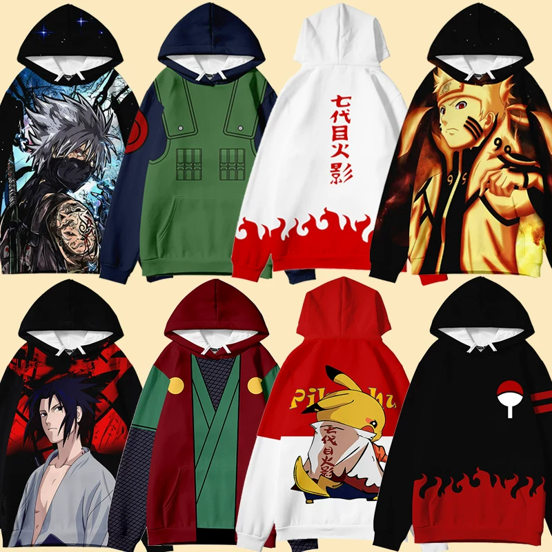 Худи с Naruto, мультяшный свитшот для студентов, толстовка-худи, косплей, для подростков