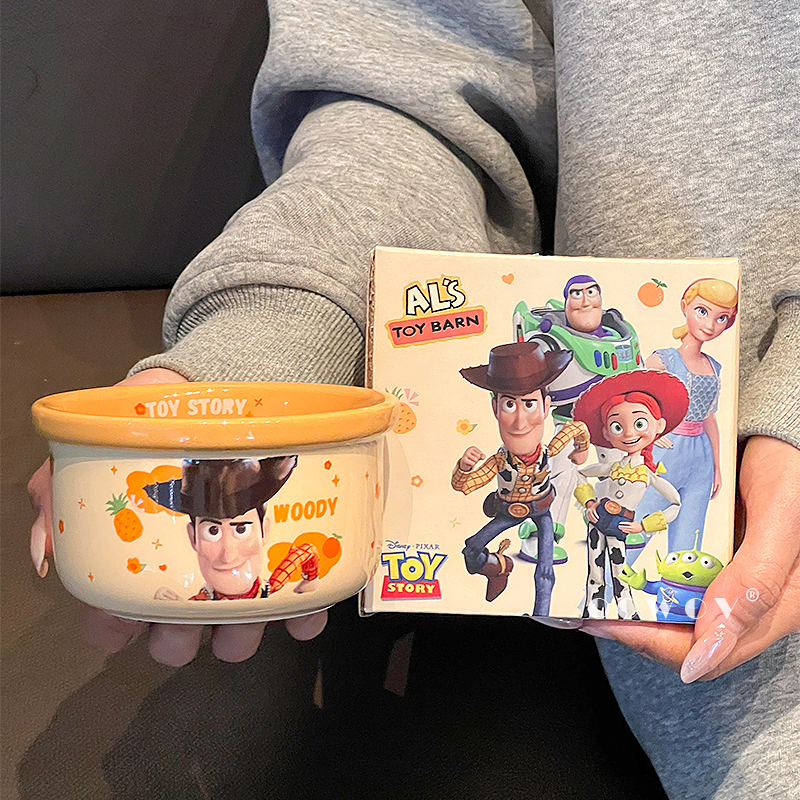 Toy Story Ceramic Couple Rice Bowls for Home Use 2026 High-Value Tableware Gift for Girls' Birthday