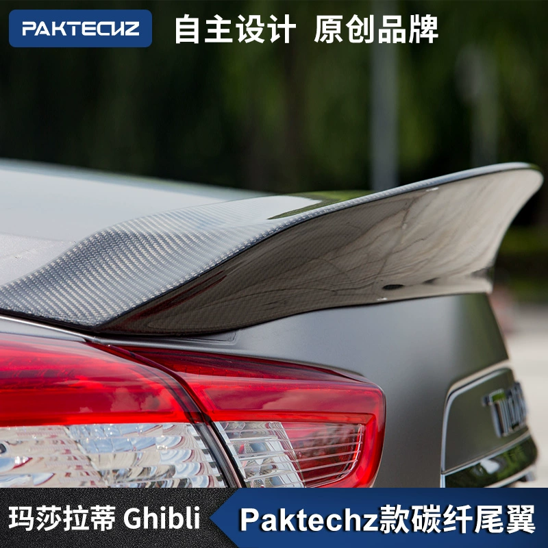 Bộ phụ kiện bằng sợi carbon Maserati Geberit Đuôi vịt Paktechz Sửa đổi ngoại hình Ghibli - Sopida trên