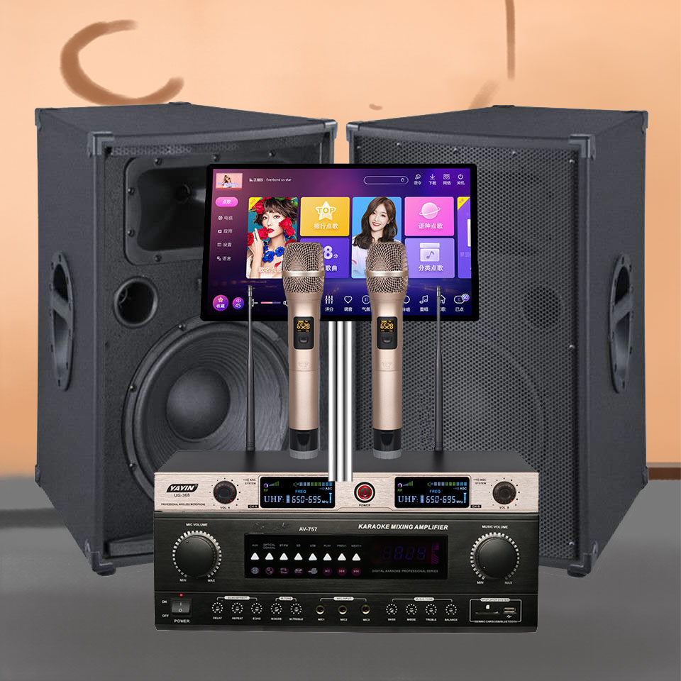Home high-power trapezoidal audio professional bass KTV karaoke dance studio training passive speaker