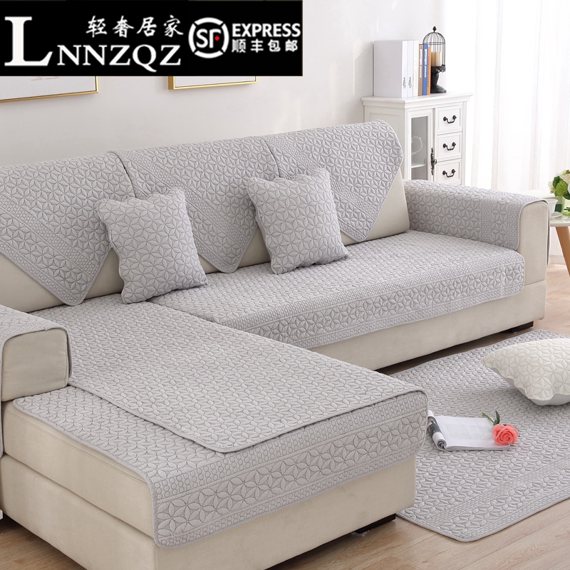 Minimalist modern solid wood Nordic sofa cushion Four Seasons General cotton fabric Anti Slip Cushions Sofa Cover Sofa Towels