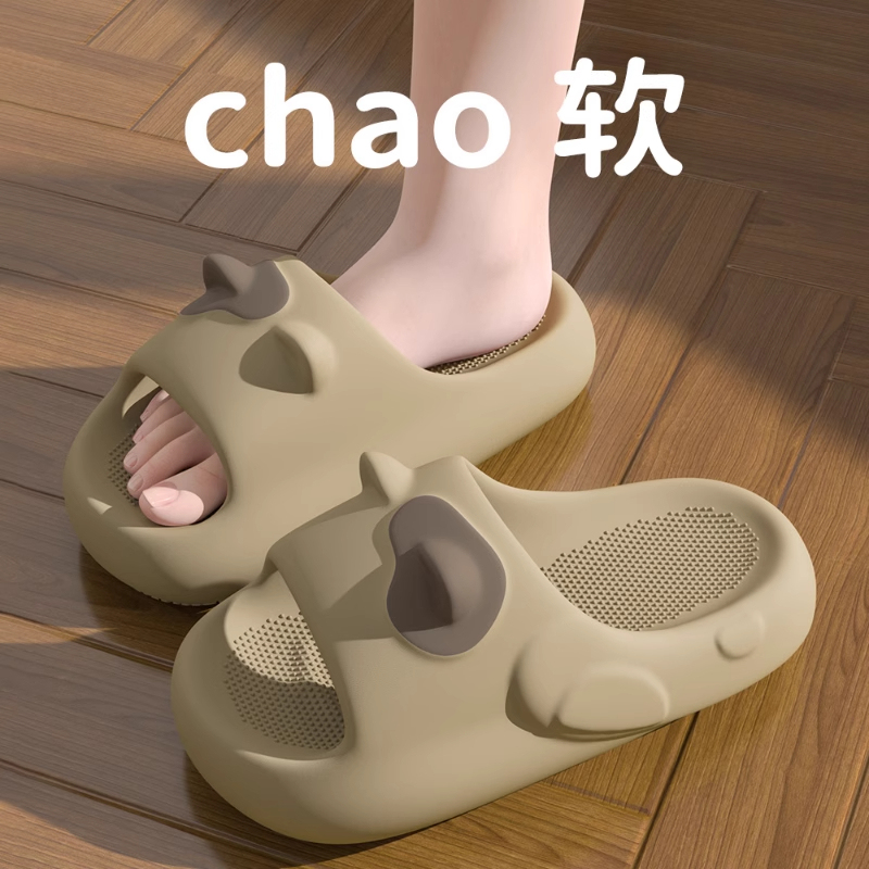 Cartoon Cat Ear Slippers for Women, Suitable for Outdoor Wear, Summer 2026 New Model, Indoor Home Bathroom Non-Slip soft sole Sandals