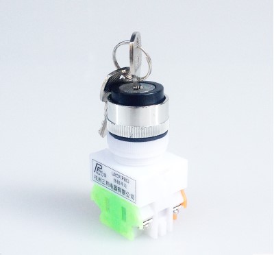Button switch LAY37-11Y2 20Y3 with key Two-three knobs are often open and often closed 22mm