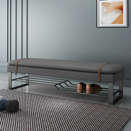 Bed Tailstool Bedroom Light Lavish Bed Tail Sofa Bed tatami modern minimalist Bench Swap Shoes Stool Soft Bag Cushion Bed Front Bench