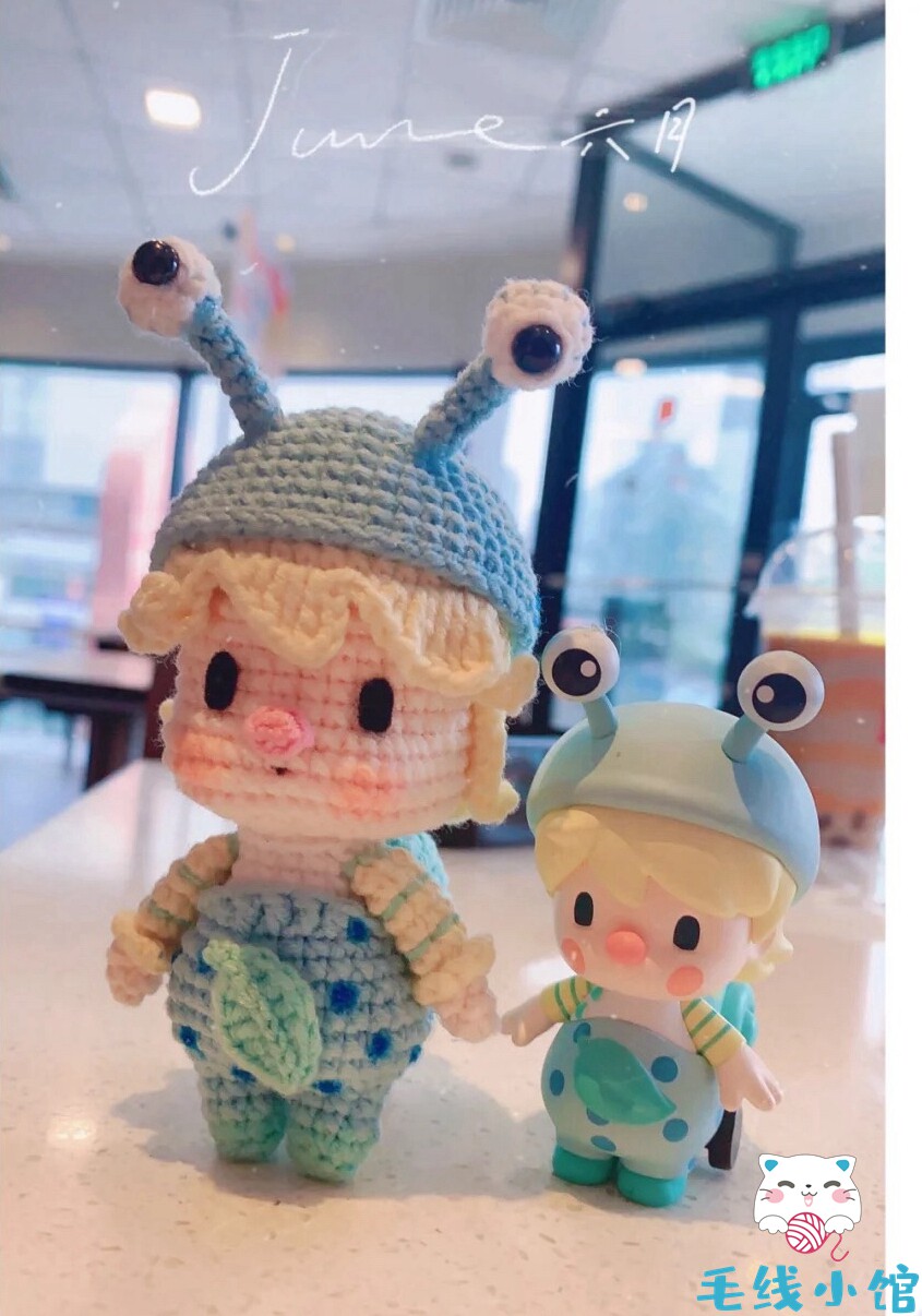 Little sweet bean blind box snail 102 handmade diy crochet yarn knitting tutorial doll doll electronic illustration non-finished product