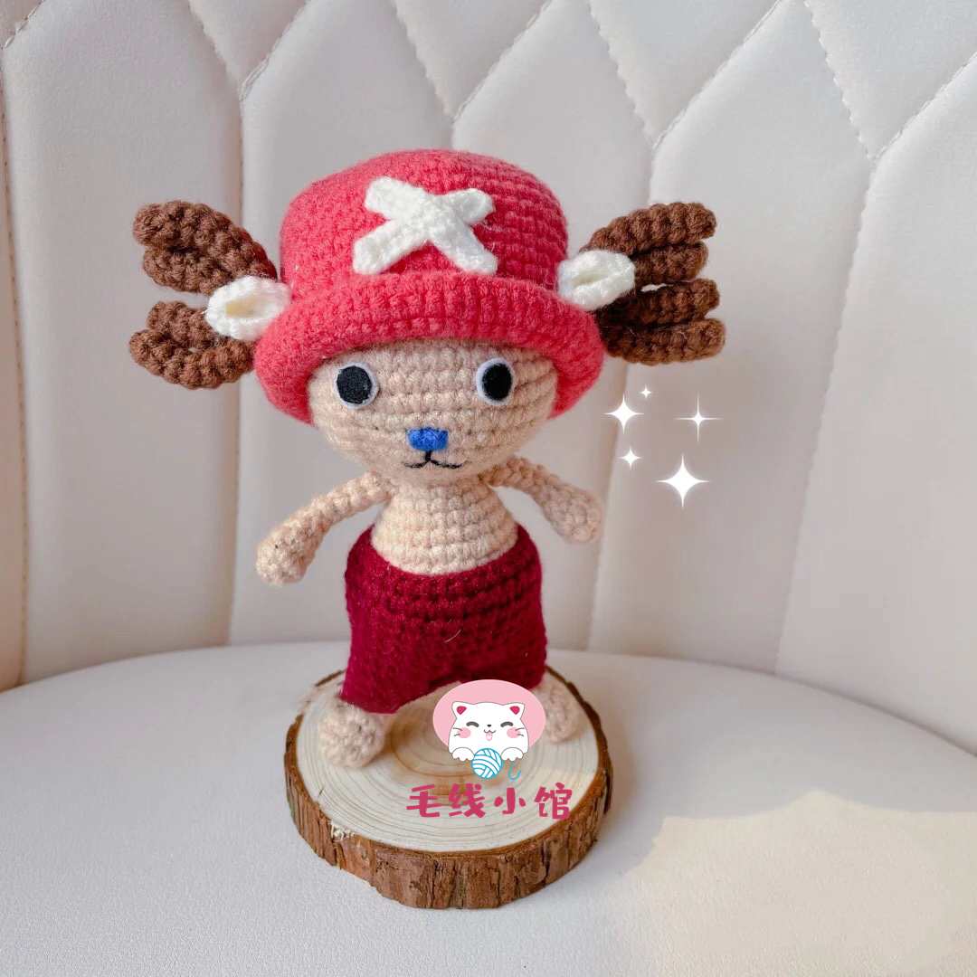 One Piece - Chopper 061 Handmade DIY Crochet Knitting Tutorial Doll Doll Electronic Illustration Non-finished Product