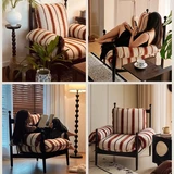 Красный черный стул из цельного дерева для отдыха, стул для гостиной, балкона, дизайнерский диван, кресло во французском стиле с высокой спинкой