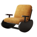 Дизайнерская качалка из натурального дерева для домашнего использования для отдыха, диван