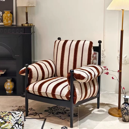 Красный черный стул из цельного дерева для отдыха, стул для гостиной, балкона, дизайнерский диван, кресло во французском стиле с высокой спинкой