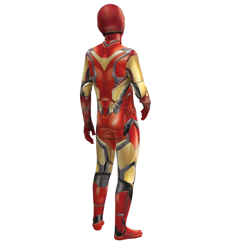 Mẫu quần áo Iron Man trẻ em Iron Man và người lớn Iron Man họa tiết cos suit suit bodysuit một mảnh