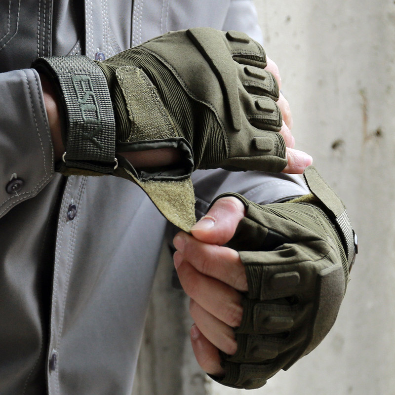 Outdoor Army Meme Tactical Gloves Riding Sports Fitness Men's Special Soldiers Anti-Stab Racing half finger Gloves Bike