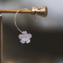 Silver Moto Home s925 Pure Silver Pin Natural Powder Bay Earrings 2020 New Tide Ear Accessories Temperament Superior Ear Pendant Woman