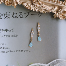 Silver Bench s925 silver needle Morandi Ice Zircons Earrings 2020 New Wave Qi RETRO SUPERIOR Superior Ear Accessories