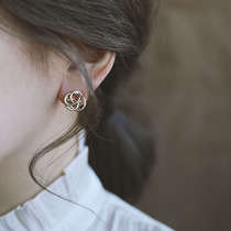 s925 pure silver needle metal winding ear nail woman 2021 New wave small crowdDesign Sensation Temperament Personality Earrings