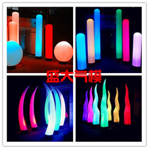 Inflatable Crescent light Air model ivory horn lamp bar stage opening decoration LED glowing column model