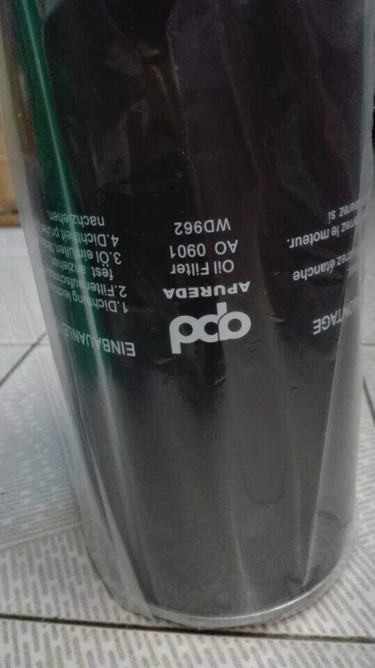 Recommended APD Apuda AO0901 air compressor oil filter W962 WD962 oil filter Oil