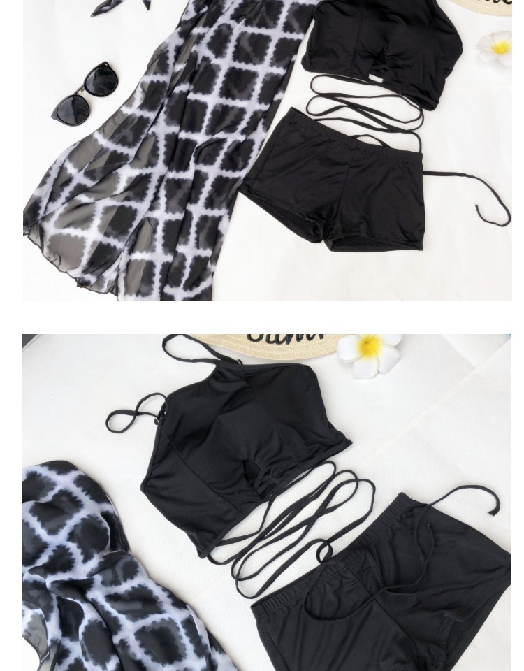 Áo tắm nữ chia ba mảnh retro ngực nhỏ bikini gợi cảm Hàn Quốc mùa xuân nóng bỏng che bụng kỳ nghỉ bơi lội áo tắm 2 mảnh