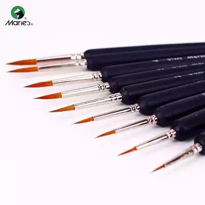 Marley wolf brush hook line pen Gouache oil painting watercolor painting pen brush Acrylic hand-painted extra-fine extremely fine stroke hook line set Art student Gongbi painting Chinese painting soft hair color special student sketching