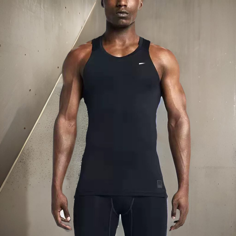 Pro Sports Vest Men's Tight-Fitting Quick-Drying High-Elastic Basketball Running Track and Field Training Fitness Base Sleeveless T-Shirt
